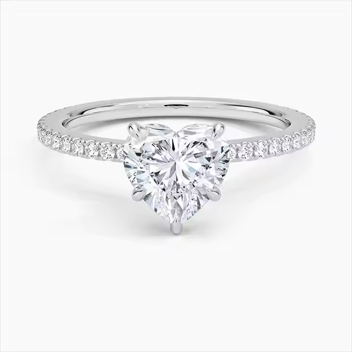 Anillo de plata 925 con circonita de corazón