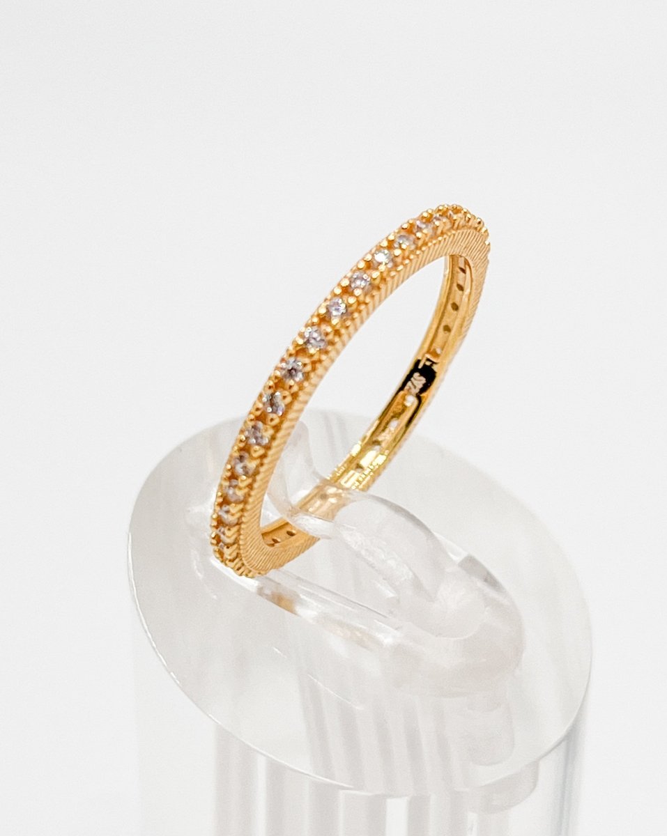 Anillo Argolla Banda Infinita, material de Plata 925 con baño de Oro de 18K, Churumbela - Aurora Boré