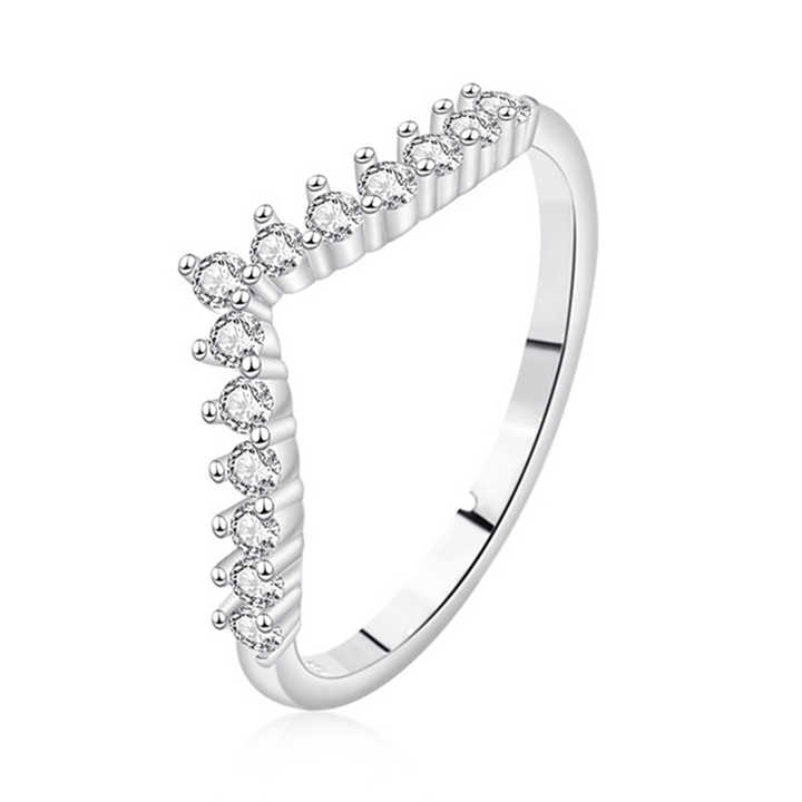 Anillo Argolla Eternidad en forma de V - Aurora Boré