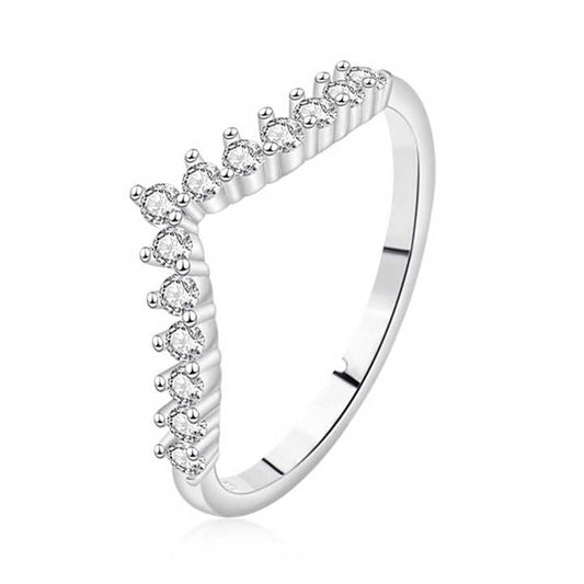 Anillo Argolla Eternidad en forma de V - Aurora Boré