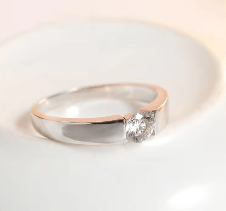 Anillo de Caballero, en Plata 925 con baño de Rodio - Aurora Boré