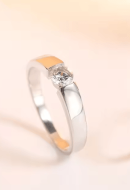 Anillo de Caballero, en Plata 925 con baño de Rodio - Aurora Boré