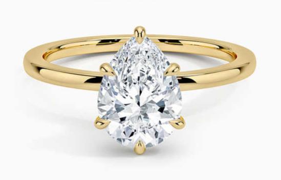 Anillo de plata 925 con circonita de en forma de pera - Aurora Boré