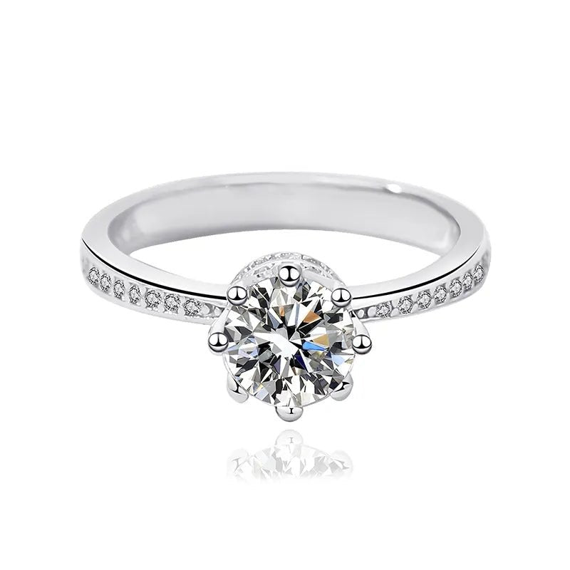 Anillo de Plata 925 y Zirconias Estilo Corona - Aurora Boré