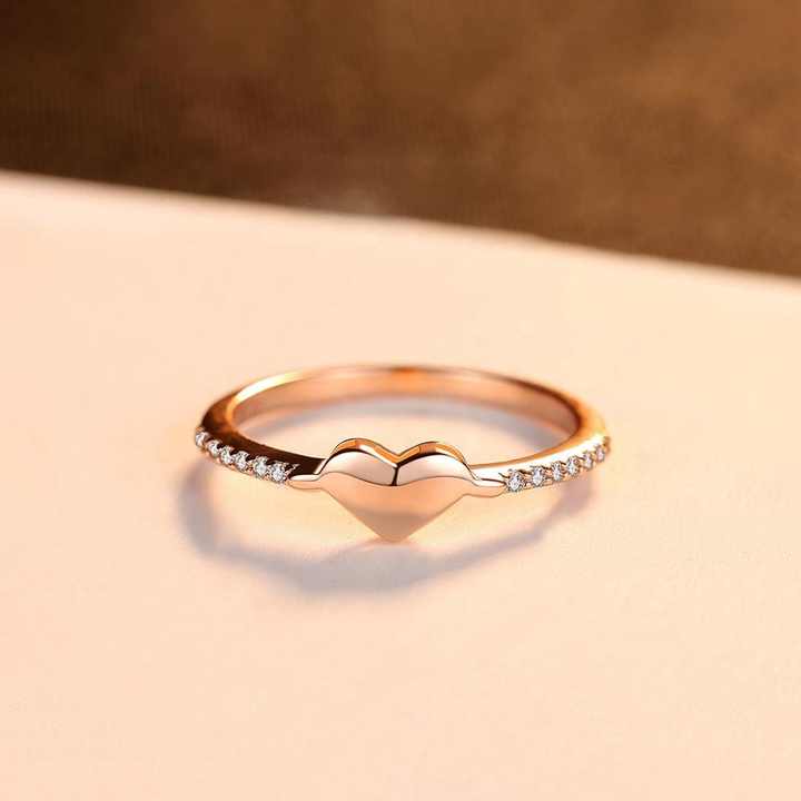 Anillo de plata con baño de oro rosa - Aurora Boré