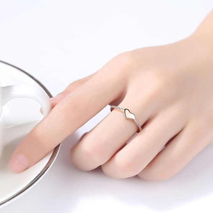 Anillo de plata con baño de oro rosa - Aurora Boré