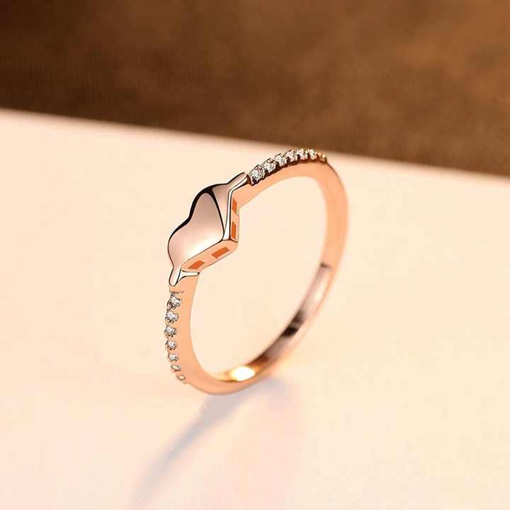Anillo de plata con baño de oro rosa - Aurora Boré