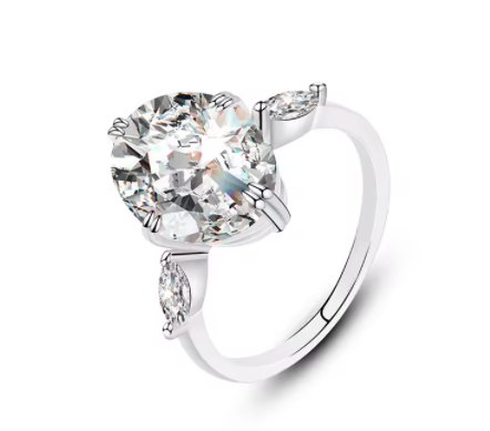 Anillo de plata de ley 925 es una joya exclusiva con una inspiradora diseño ovalado - Aurora Boré