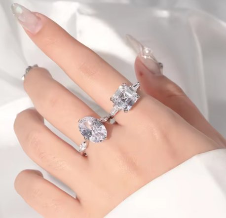 Anillo de plata de ley 925 es una joya exclusiva con una inspiradora diseño ovalado - Aurora Boré