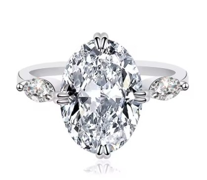 Anillo de plata de ley 925 es una joya exclusiva con una inspiradora diseño ovalado - Aurora Boré