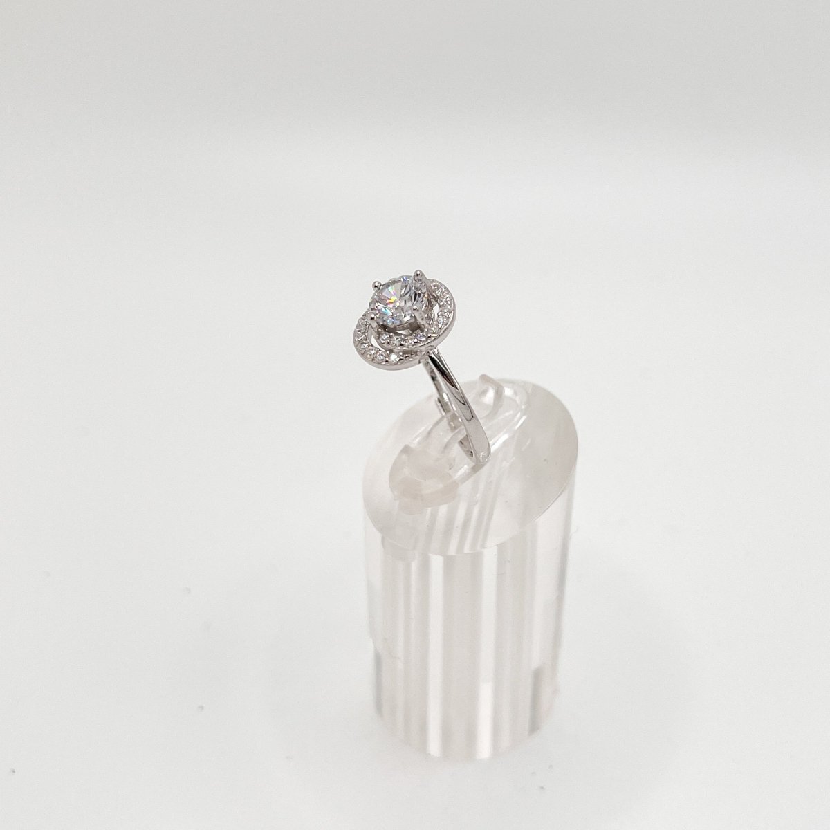 Anillo estilo Halo en Plata 925 - Aurora Boré