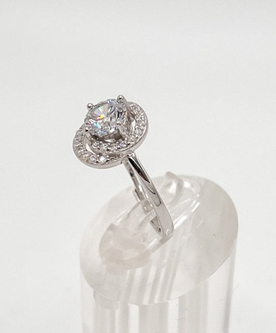 Anillo estilo Halo en Plata 925 - Aurora Boré
