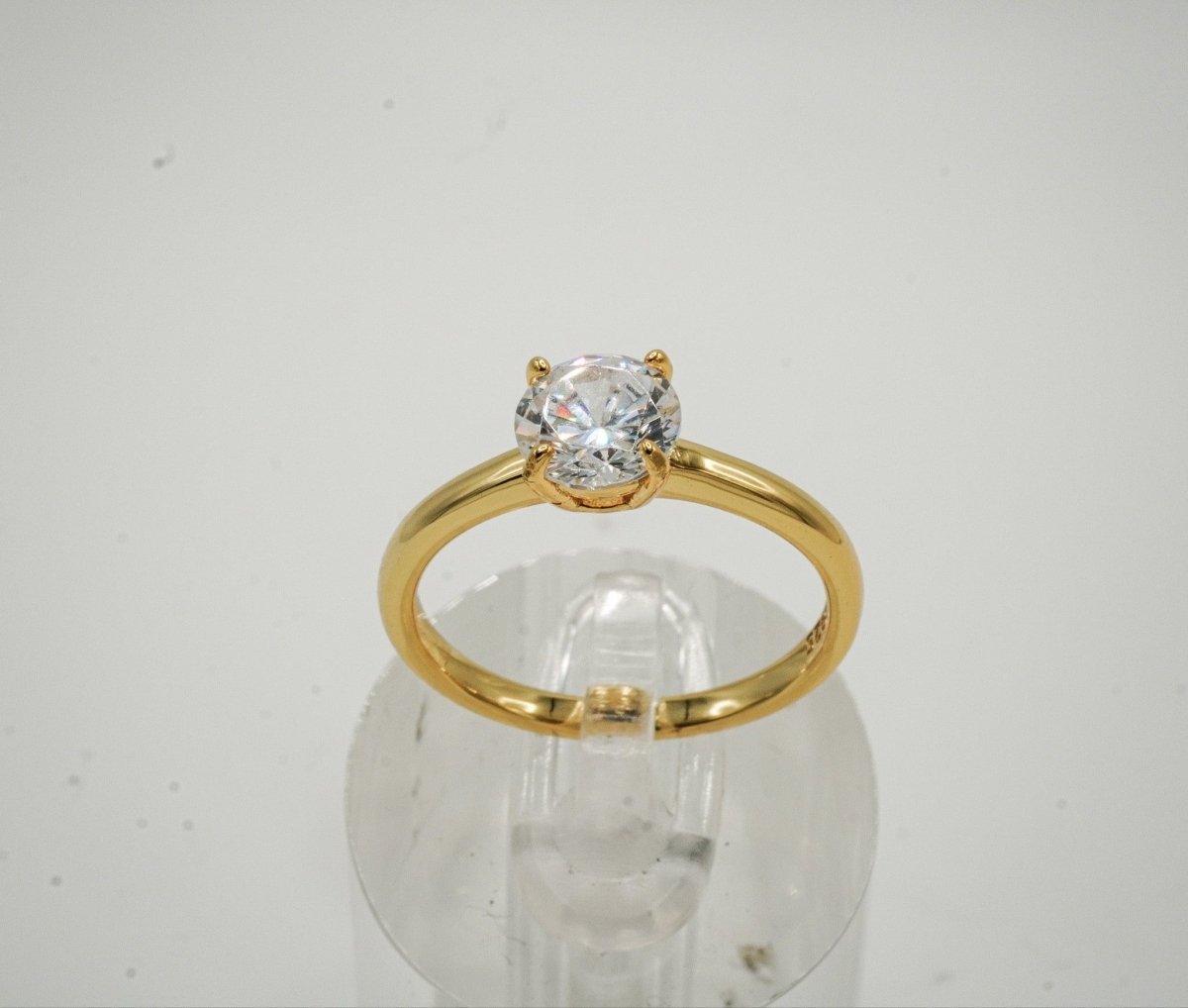 💍 Anillo “Sol de Oro” – Plata 925 con Zirconia Cúbica