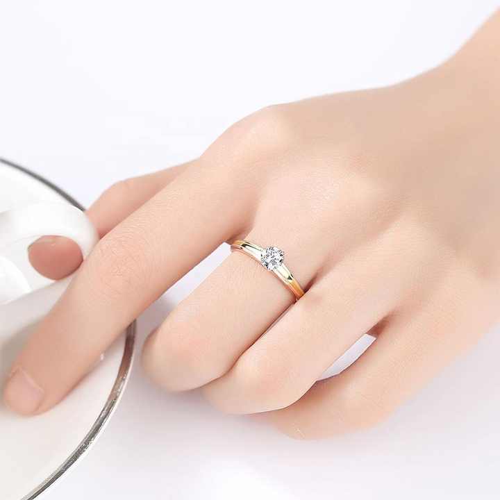 💍 Anillo Solitario "Aurora Tricolor" en Plata 925 - Aurora Boré