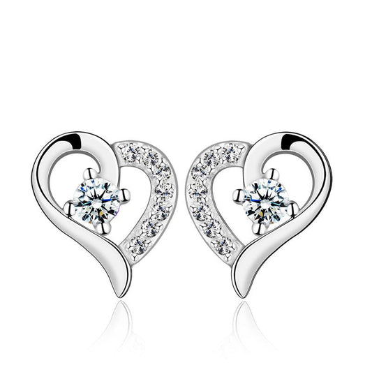 Aretes clásico en forma de corazón en Plata 925 - Aurora Boré