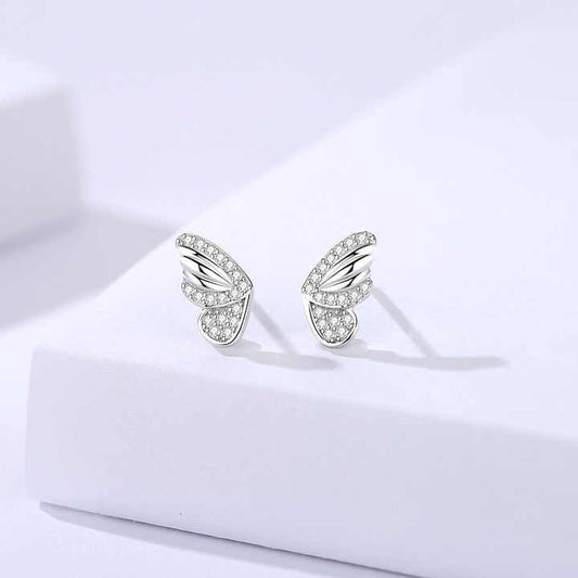 Aretes de mariposa está elaborado en Plata de Ley 925 - Aurora Boré