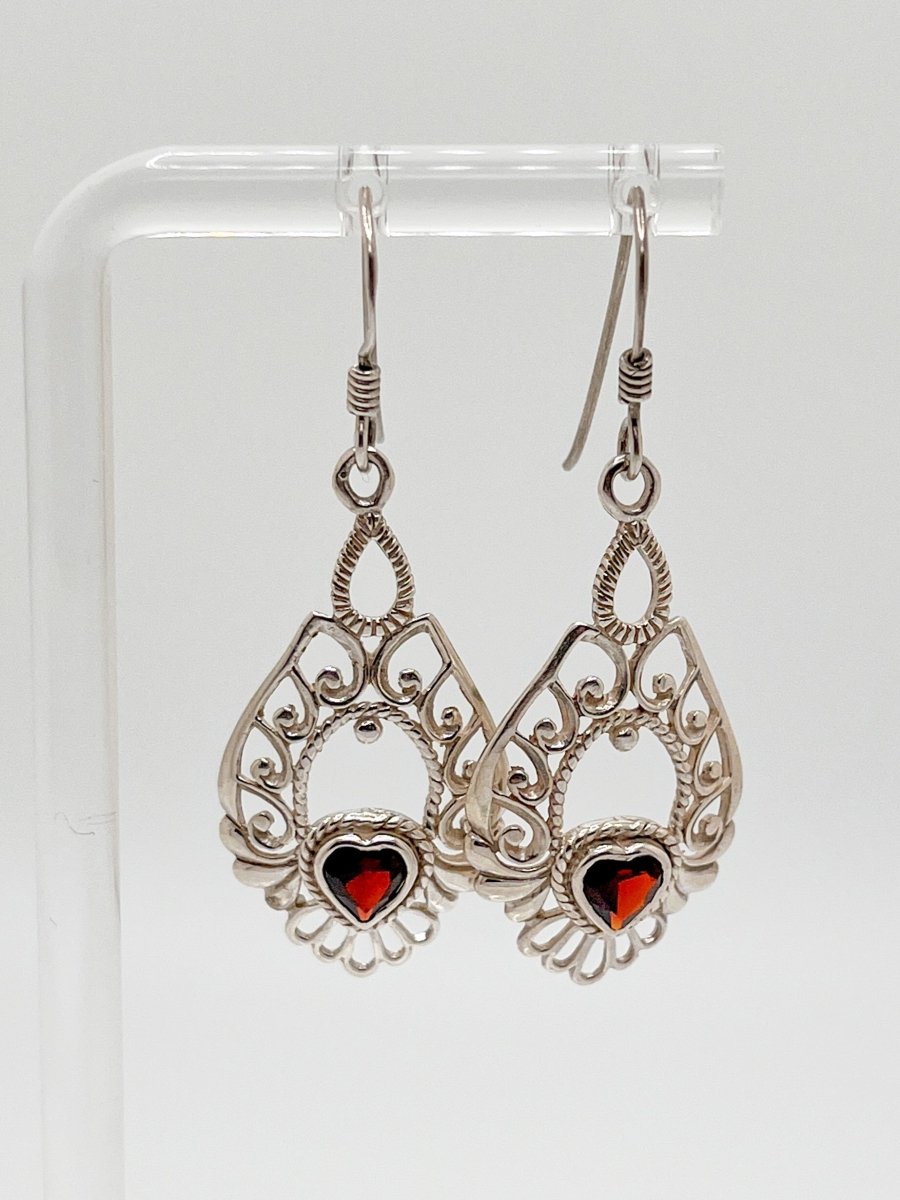 Aretes de Plata con corazón - Aurora Boré
