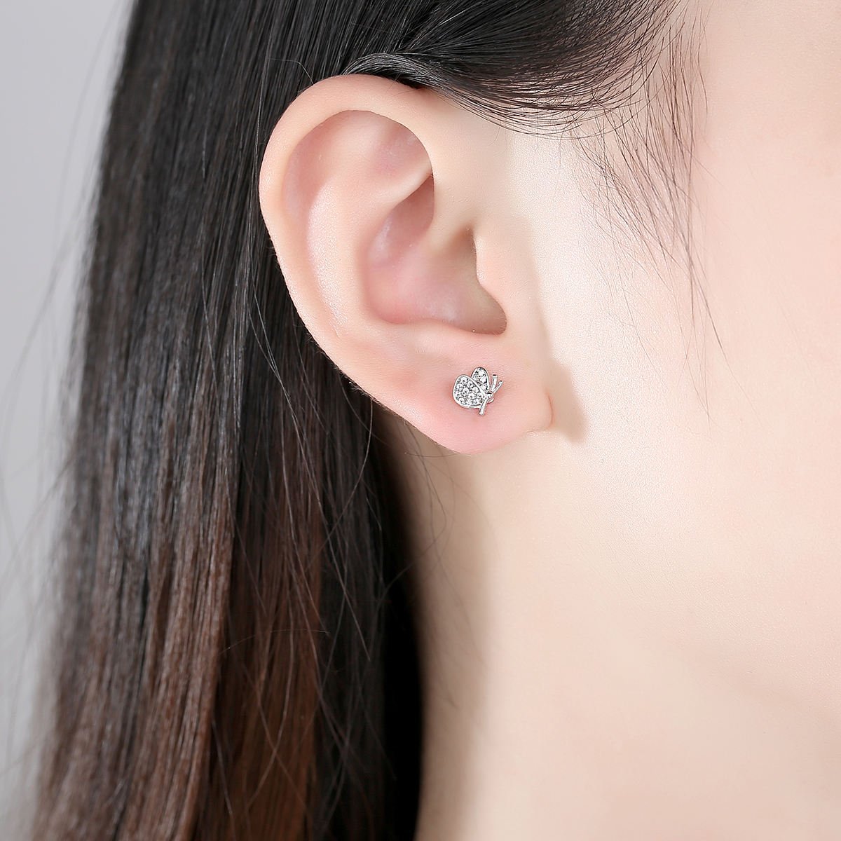 Aretes diseño mariposa en plata 925 - Aurora Boré