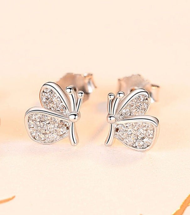Aretes diseño mariposa en plata 925 - Aurora Boré