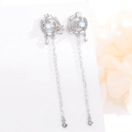 Aretes elegantes en plata 925 con circonita en forma de tulipan - Aurora Boré