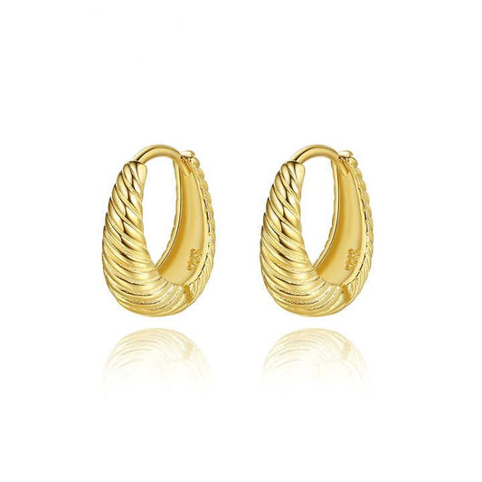 ✨ Aretes “Trenza de Oro” – Plata 925 con Baño de Oro - Aurora Boré