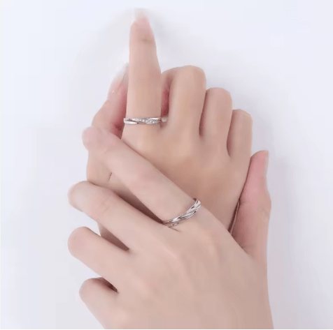 Argollas Clásicas, para parejas, en Plata 925 con baño de rodio