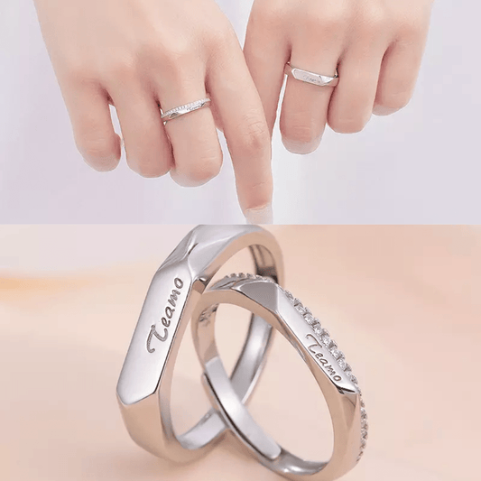 Argollas de Parejas, material Plata 925 y Zirconias - Aurora Boré