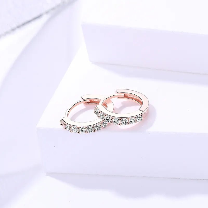 Argollas de plata 925 y adornadas con zirconias cúbicas - Aurora Boré