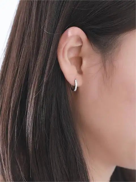 Argollas de plata 925 y adornadas con zirconias cúbicas - Aurora Boré