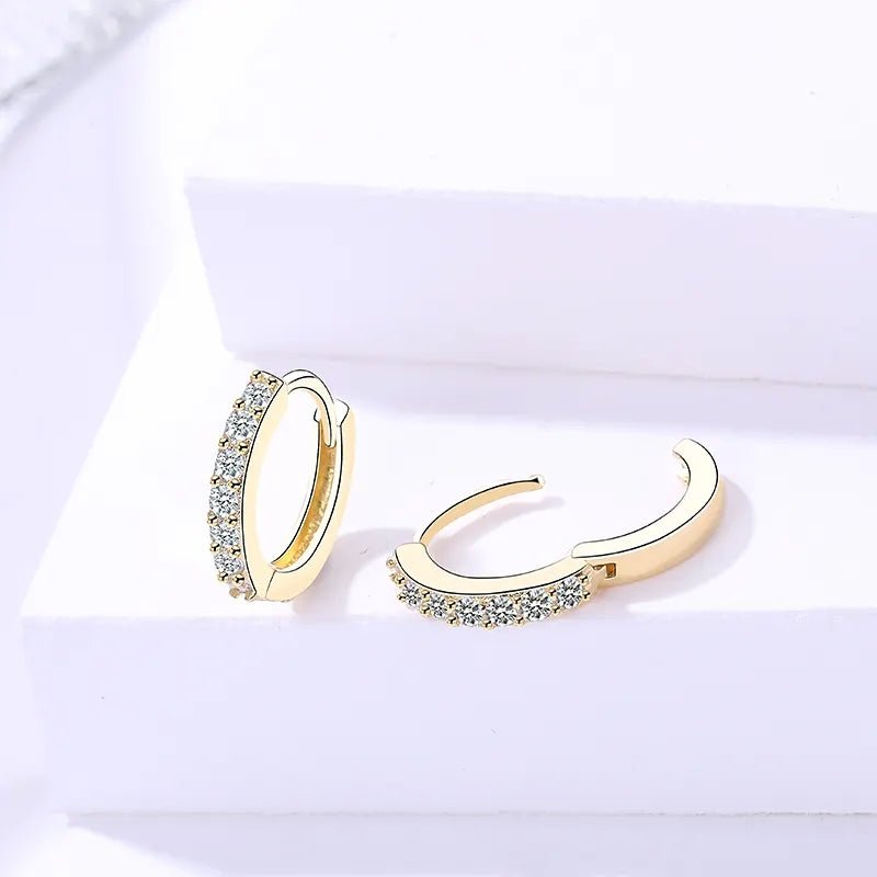 Argollas de plata 925 y adornadas con zirconias cúbicas - Aurora Boré