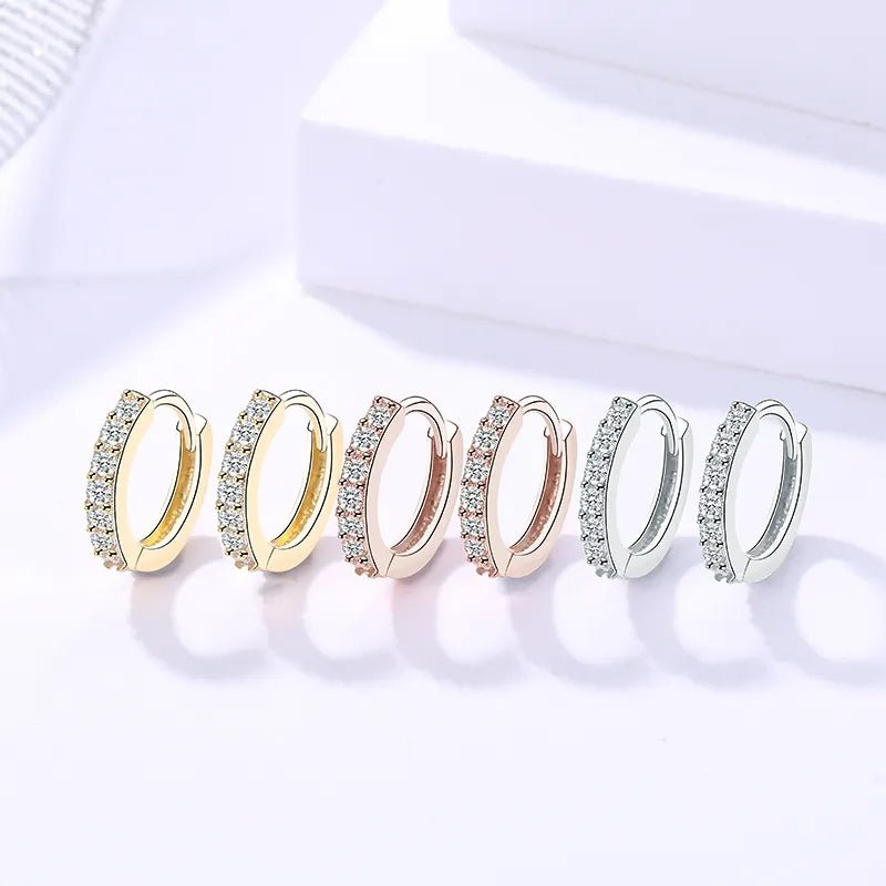 Argollas de plata 925 y adornadas con zirconias cúbicas - Aurora Boré