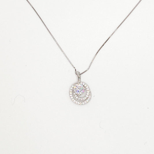 Cadena estilo Halo en Plata 925 - Aurora Boré