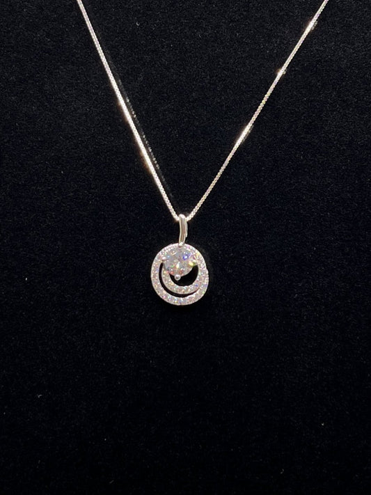 Cadena estilo Halo en Plata 925 - Aurora Boré