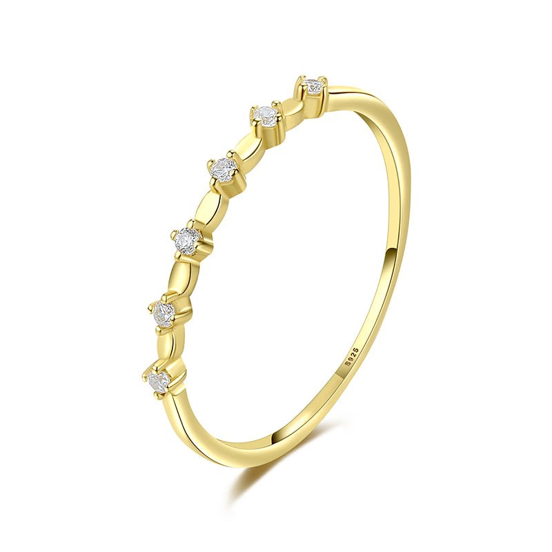 Churumbela en Plata 925 con Baño de Oro 14K y Zirconia Cúbica: la combinación perfecta de elegancia y versatilidad - Aurora Boré