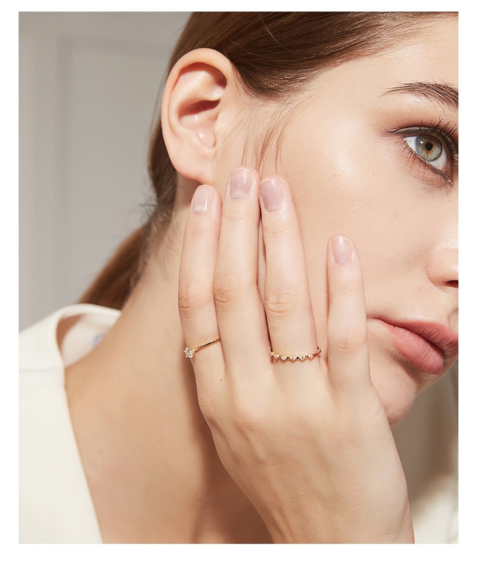 Churumbela en Plata 925 con Baño de Oro 14K y Zirconia Cúbica: la combinación perfecta de elegancia y versatilidad - Aurora Boré