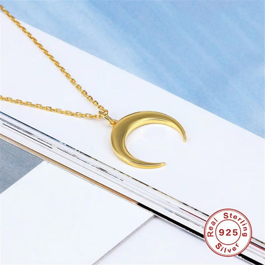 Collar de Luna en plata 925 con baño de oro 18K - Aurora Boré