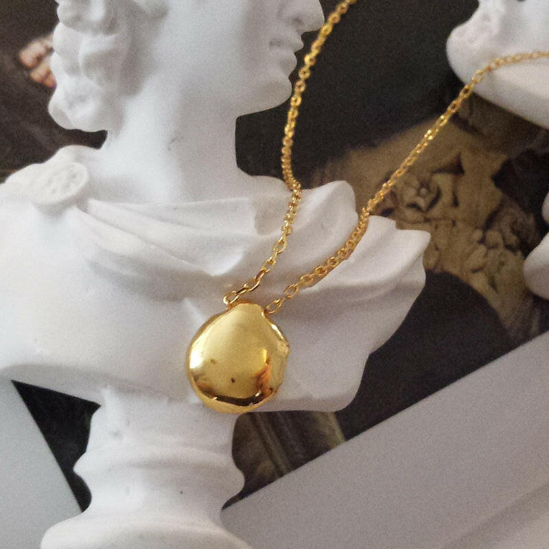 Collar Gota de Agua Plata 925 con Baño de Oro 18K - Aurora Boré