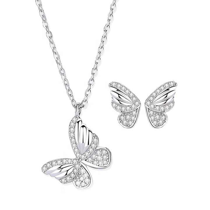Conjunto de Mariposa en Plata 925 - Aurora Boré