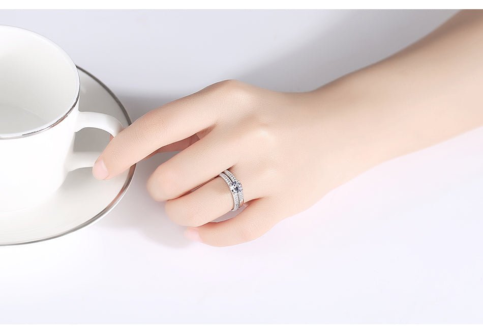 Dúo de Dama ee Plata 925 con Zirconias que te hará Lucir Elegante - Aurora Boré
