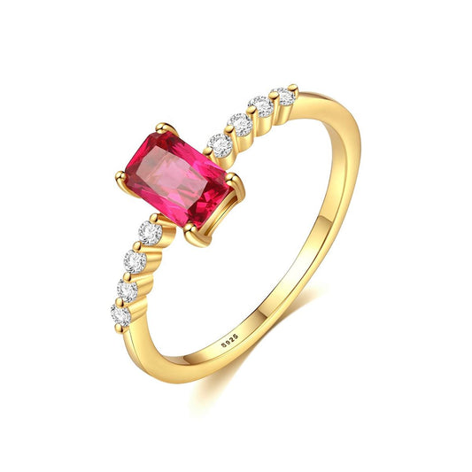 Impresionante anillo princesa mística en opción Lila, Esmeralda ó Rubí - Aurora Boré