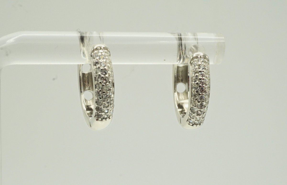 Pendientes de argolla de 10 mm en Plata 925 con baño de rodio y baño de oro