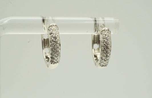 Pendientes de argolla de 10 mm en Plata 925 con baño de rodio y baño de oro