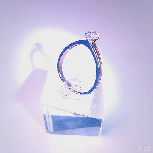 💍 Anillo Solitario "Aurora Tricolor" en Plata 925