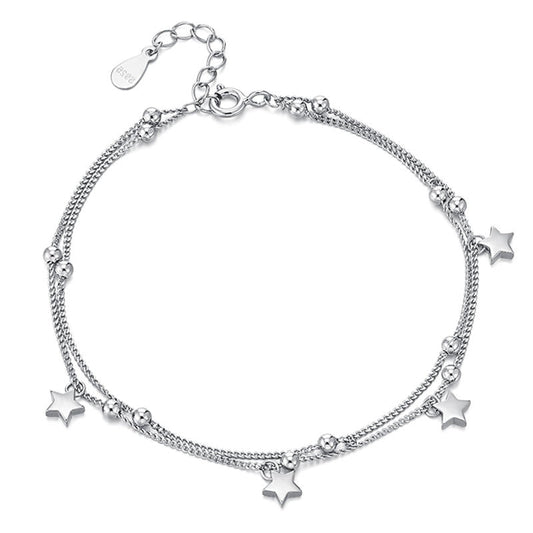 Pulsera de cadena doble con dije de estrella - Aurora Boré