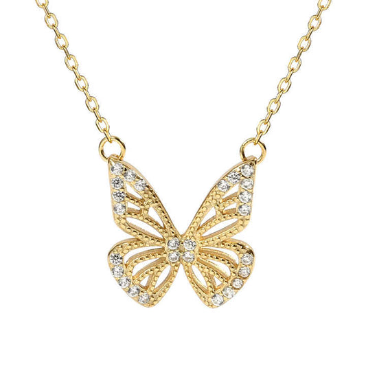 🦋 Set “Mariposa de Luz” – Plata 925 con Baño de Oro y Zirconias