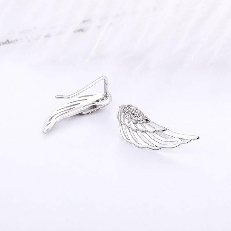 Trepadores, Aretes de Alas de Angel, Material Plata 925 con Zirconias - Aurora Boré