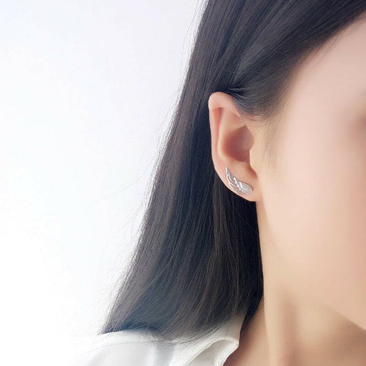 Trepadores, Aretes de Alas de Angel, Material Plata 925 con Zirconias - Aurora Boré