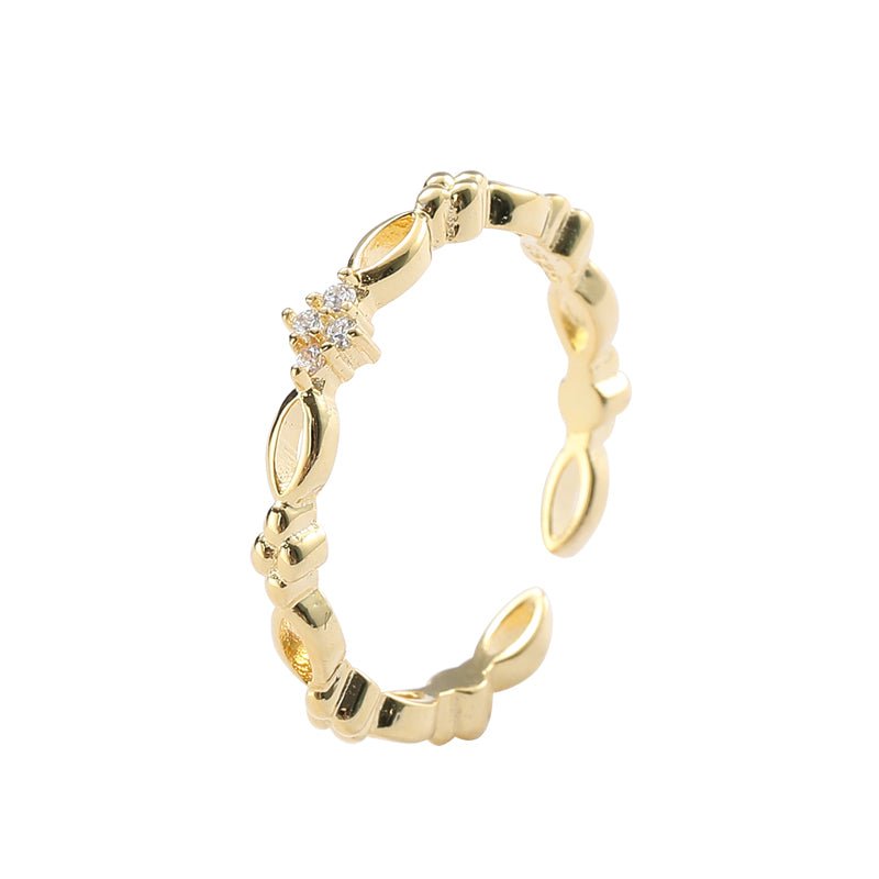 Anillo de Infinito - Princess Plata 925 con Baño de Oro 18K - Aurora Boré