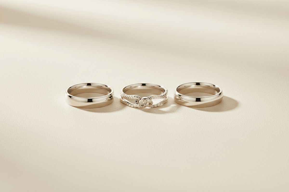 💍 Tríos de Anillos Matrimoniales - Aurora Boré