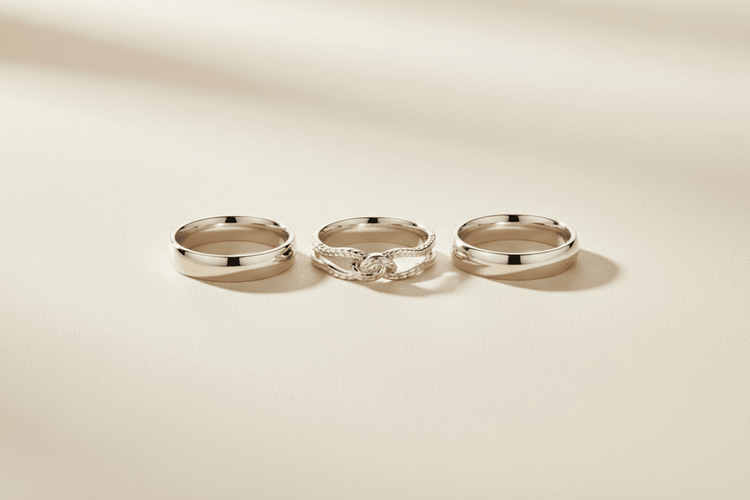 💍 Tríos de Anillos Matrimoniales - Aurora Boré